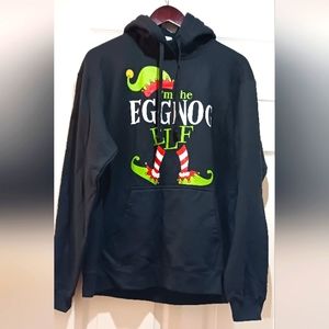 I'm the Eggnog Elf Christmas hoodie, size L, men's
